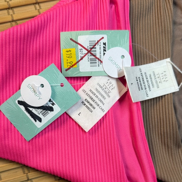 2 Full Tilt Hot Pink and Taupe Bikini Bottom Set - Picture 5 of 5